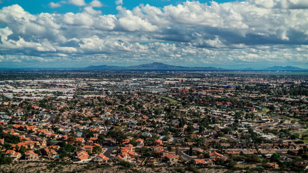 Phoneix AZ aerial view